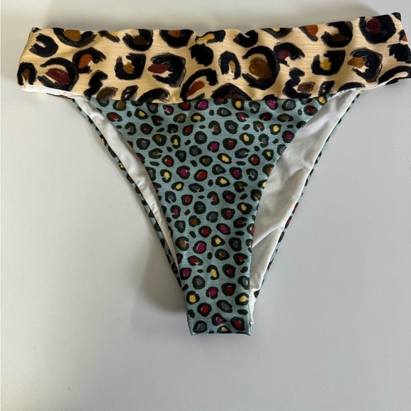 Farm Rio Multi-Colored Leopard Bikini Bottom Size XS - Picture 2 of 8